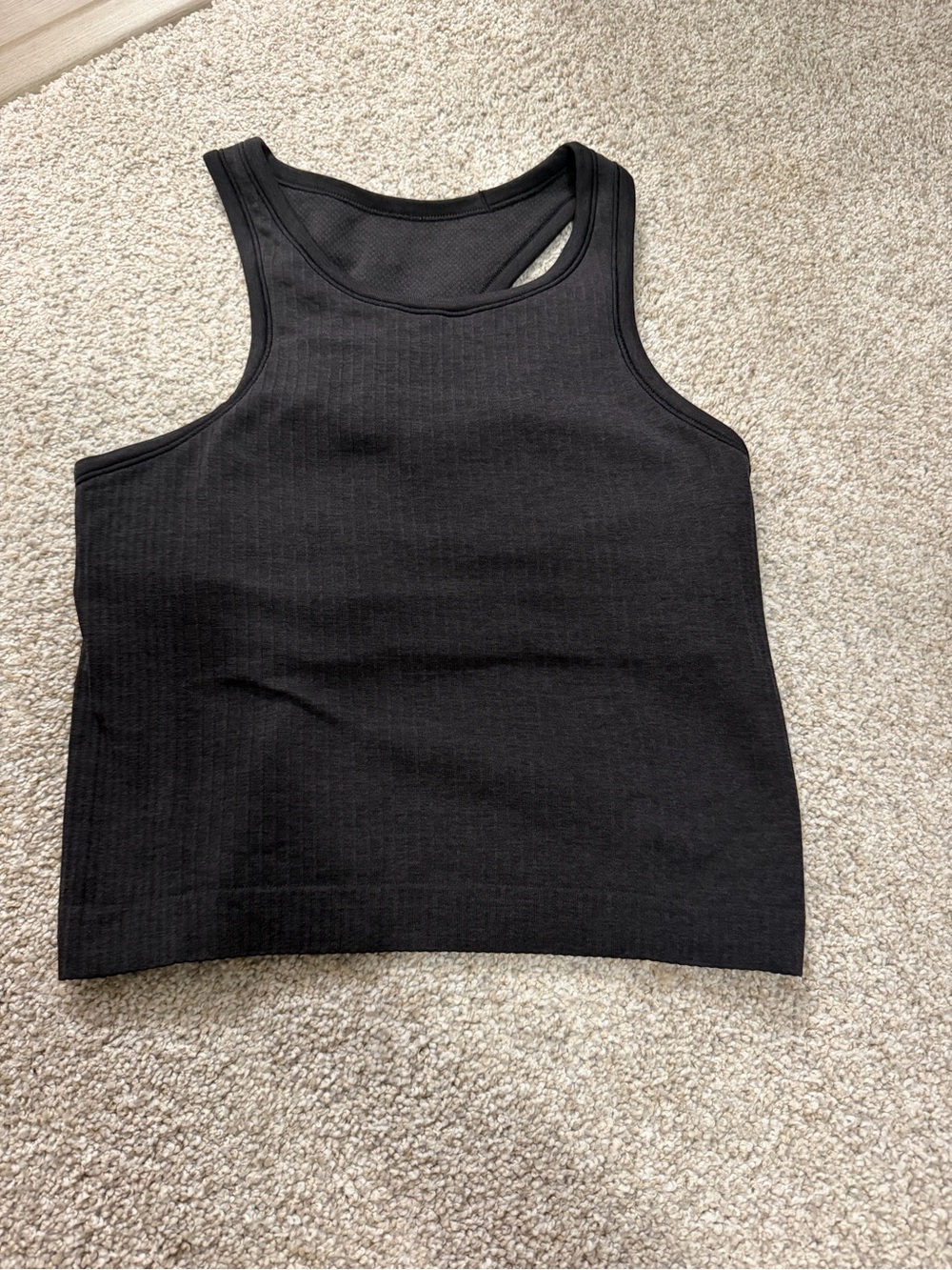 lululemon athletica Black Ribbed Tank